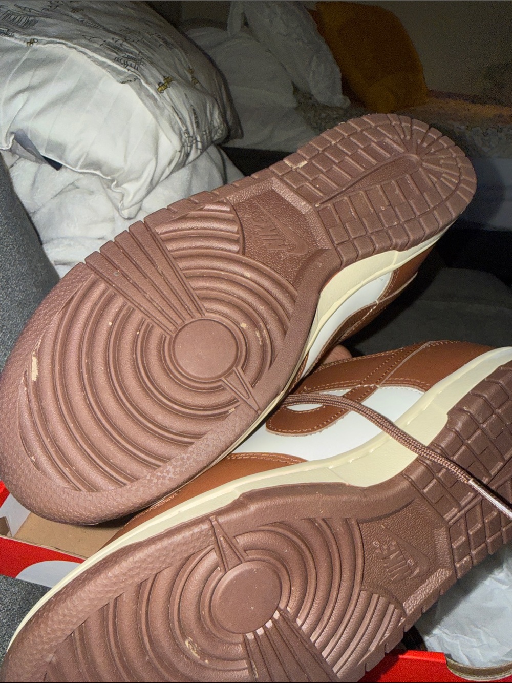 Nike Women’s Low-Top Sneaker — Brown & White Leather - Picture 8 of 9